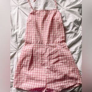 Barbie Inspired Pink Gingham Romper